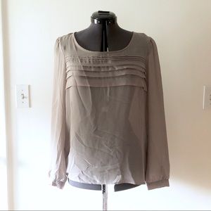 Sheer Pintuck Blouse
